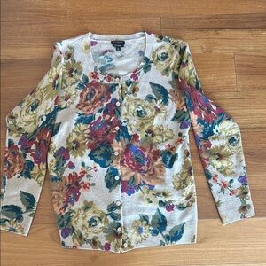 Talbots Floral Cardigan - Multicolor